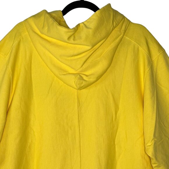 New Sandrine Rose Girl Gang Terry Knit Hoodie Sweatshirt Yellow Women Large NWT - Picture 6 of 10